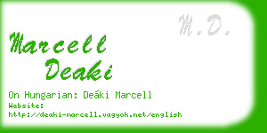 marcell deaki business card